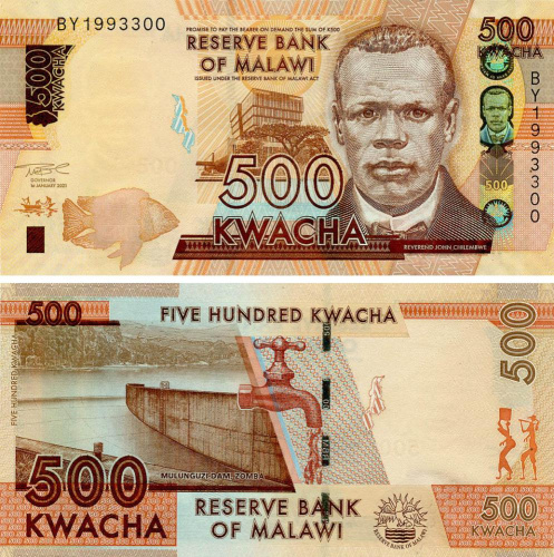 фото Малави 500 квача 2021 UNC (P66)