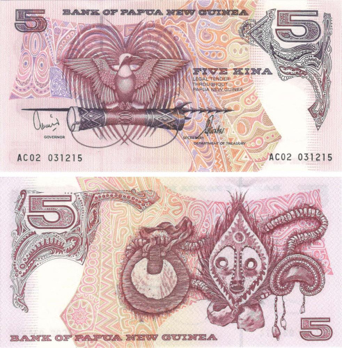 фото Папуа-Новая Гвинея 5 кина 1992-2000 UNC