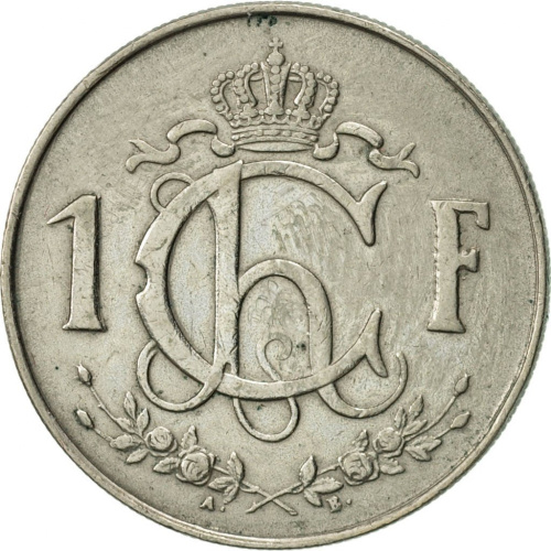 фото Люксембург 1 франк 1953 VF (KM#46.2)