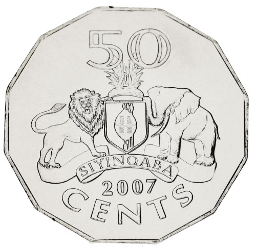 фото Свазиленд 50 центов 2007 UNC