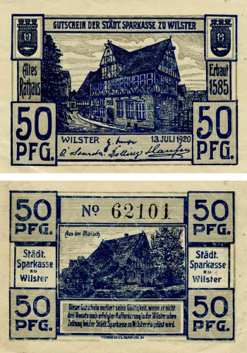 фото Германия Нотгельд  50 пфеннигов 1920  F-VF  Вильстер