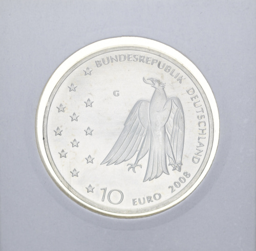 фото Германия 10 евро 2008 «Франц Кафка» Серебро UNC