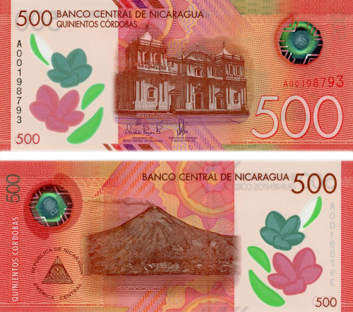 фото Никарагуа 500 кордоб 2019 Полимер UNC (P213)