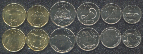 фото Фиджи набор из 6 монет 2012 UNC