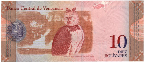 фото Венесуэла 10 боливар 2009 UNC (P90b)