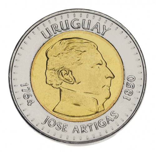 фото Уругвай 10 песо 2000 Биметалл UNC