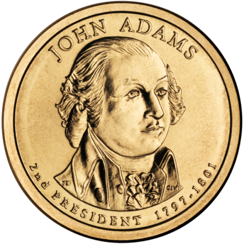 фото США 1 доллар 2007 D «2-й Президент Джон Адамс» UNC (KM#402)