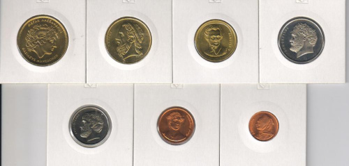 фото Греция набор из 7 монет 2000 UNC