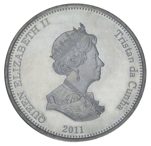 фото Тристан-да-Кунья 1 крона 2011 UNC Морской котик