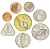 фото Острова Кука набор из 8 монет 1975-2003 AU-UNC 1, 2, 5, 10, 50 центов, 1, 2, 5 долларов