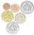фото Гамбия набор из 6 монет 1998-2016 UNC 1, 5, 10, 25, 50 бутутов, 1 даласи