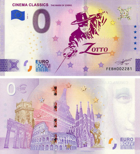 фото Франция 0 ЕВРО 2025 UNC Классическое кино - Зорро