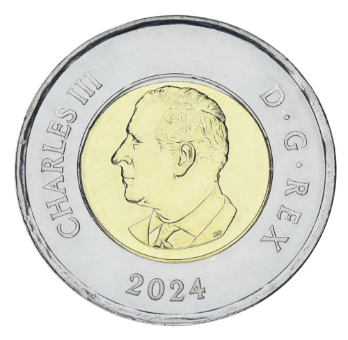 фото Канада 2 доллара 2024 Биметалл UNC 100 лет Королевским военно-воздушным силам Канады