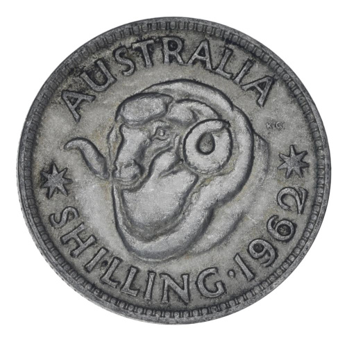 фото Австралия 1 шиллинг 1962 Серебро F-VF