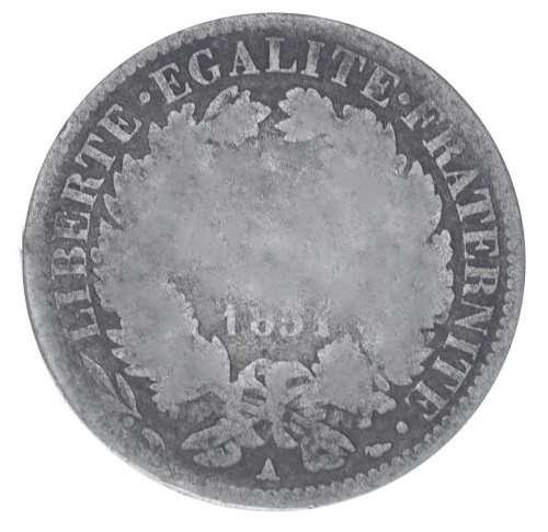 фото Франция 50 сантим 1851 Серебро F-VF