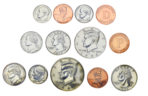 фото США набор из 13 монет 1996 UNC P D 1, 5, 10, 25, 50 центов, медали, 10 центов (дайм W)