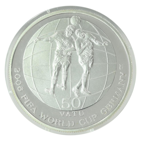фото Вануату 50 вату 2006 Серебро Proof Чемпионат мира по футболу 2006 года (Ag 999, 31.1 грамм)