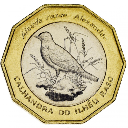 фото Кабо-Верде 100 эскудо 1994 Биметалл UNC Птица (KM#39)