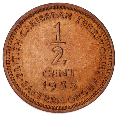 фото Восточные Карибы набор из 3 монет 1955-1965 AU-UNC 0,5, 1, 2 цента