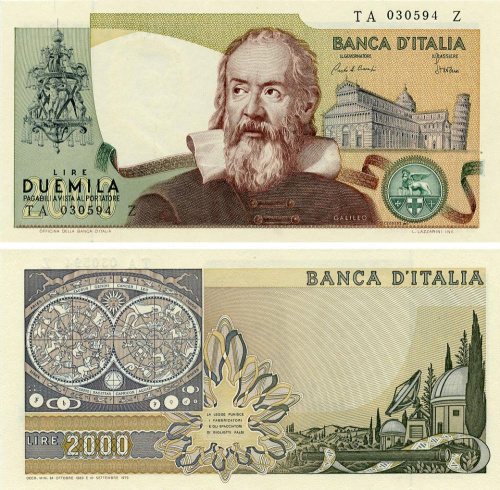 фото Италия 2000 лир 1983 UNC (P103c)