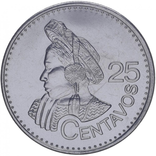 фото Гватемала 25 сентаво 2016 UNC