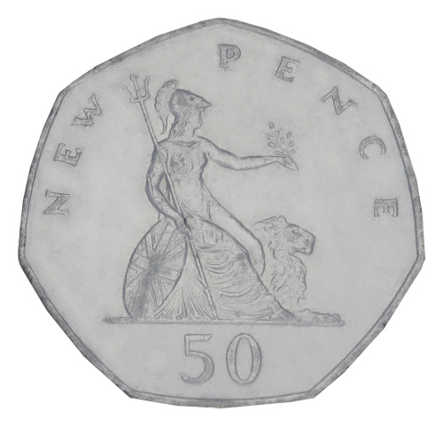 фото Великобритания 50 пенсов 1980 F-VF