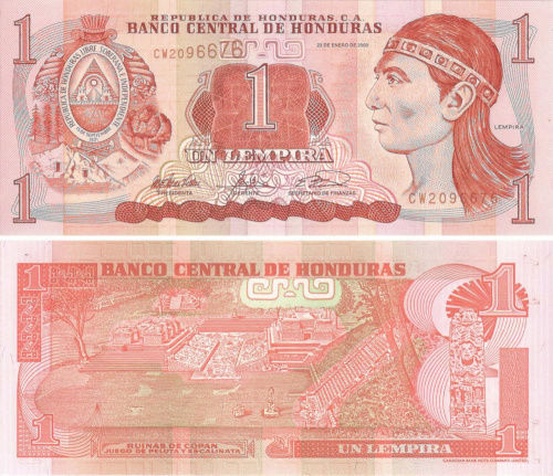 фото Гондурас 1 лемпира 2003 UNC (P84c)