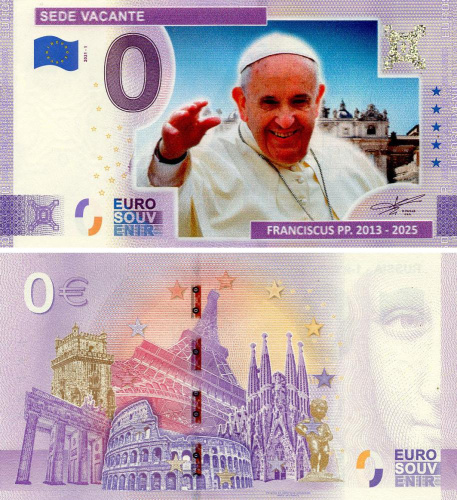 фото Ватикан 0 ЕВРО 2021 UNC Папа Франциск