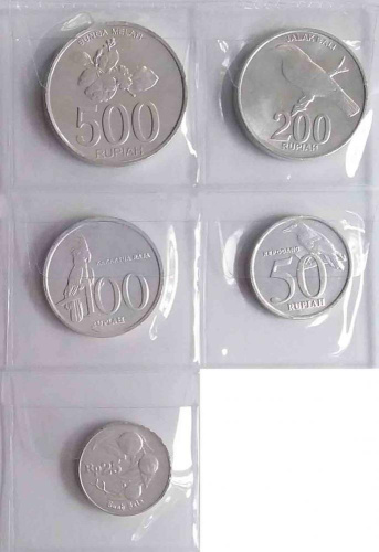 фото Индонезия набор из 5 монет 1996-2003 UNC