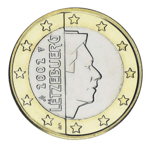 фото Люксембург 1 евро 2002 Биметалл UNC