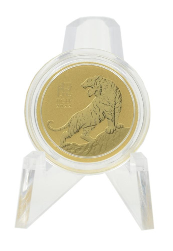 фото Австралия 15 долларов 2022 Золото UNC Восточный календарь - Год тигра (Au 999,9, 1/10 унции, 3,11 грамма)