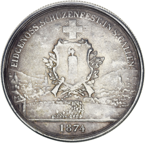 фото Швейцария 5 франков 1874 VF-XF (Сувенир)