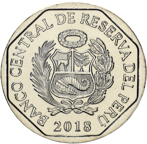 фото Перу 1 соль 2018 «Фауна Перу» UNC