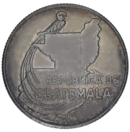 фото Гватемала 25 сентаво 1943 Серебро F-VF