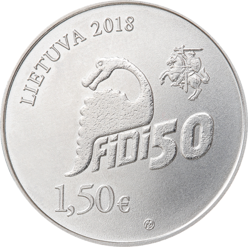 фото Литва 1,5 евро 2018 «Университет Вильнюса» UNC
