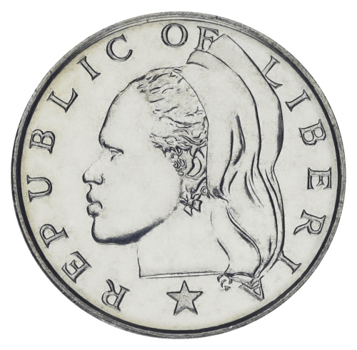 фото Либерия 25 центов 1968 UNC