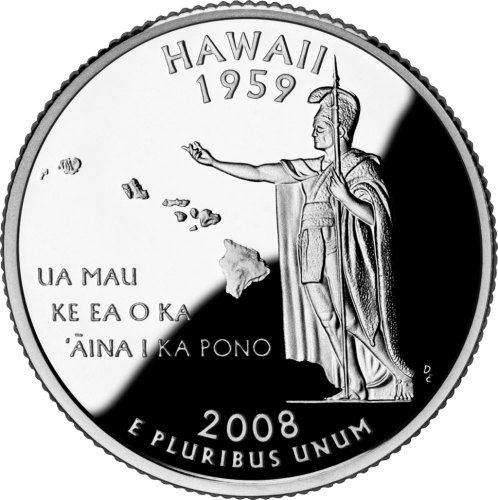 фото США 25 центов (квотер) 2008 P «Штаты и территории - Гавайи» UNC (KM#425)