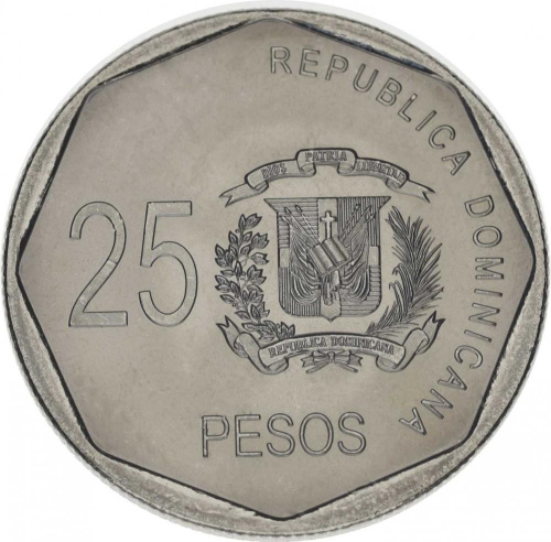 фото Доминикана 25 песо 2008-2010 UNC