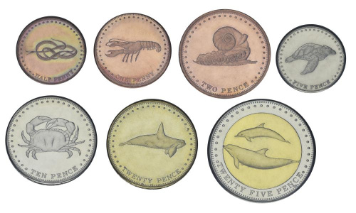 фото Тристан-да-Кунья набор из 7 монет 2008 UNC 0,5, 1, 2, 5, 10, 20, 25 пенсов