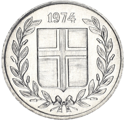 фото Исландия 10 эйре 1974 F-VF