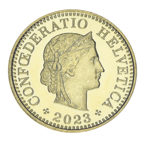 фото Швейцария 5 раппен 2023 UNC