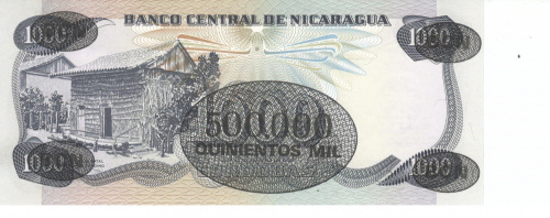 фото Никарагуа 500000 кордоб 1987 UNC