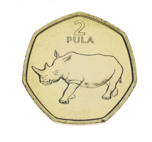 фото Ботсвана 2 пула 1994 UNC Носорог