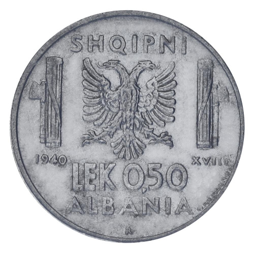 фото Албания 0,5 лек 1940 F-VF