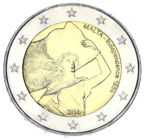 фото Мальта 2 евро 2014 «Независимость 1964» UNC (KM#150)