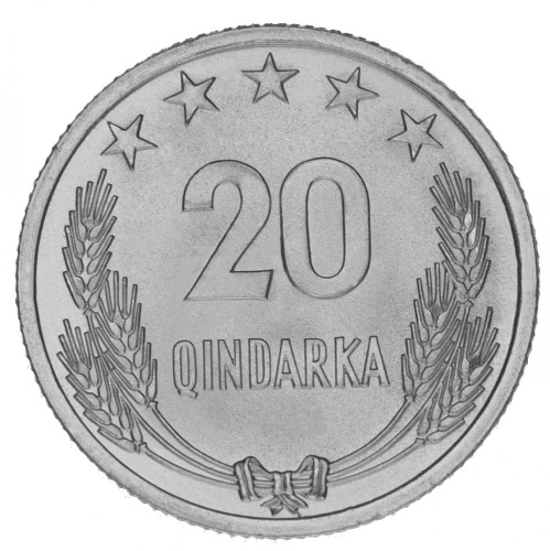 фото Албания 20 киндарок 1964 VF-AU