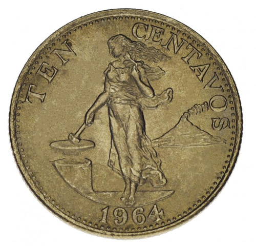 фото Филиппины 10 сентаво 1964 VF-AU