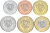 фото Армения набор из 6 монет 2003-2005 UNC 10, 20, 50, 100, 200, 500 драм