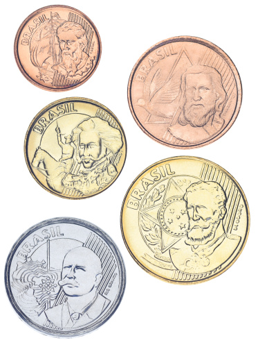 фото Бразилия набор из 5 монет 2004-2017 UNC 1, 5, 10, 25, 50 сентаво