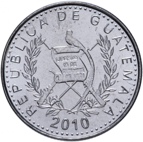 фото Гватемала 5 сентаво 2010 UNC (KM#276.6)